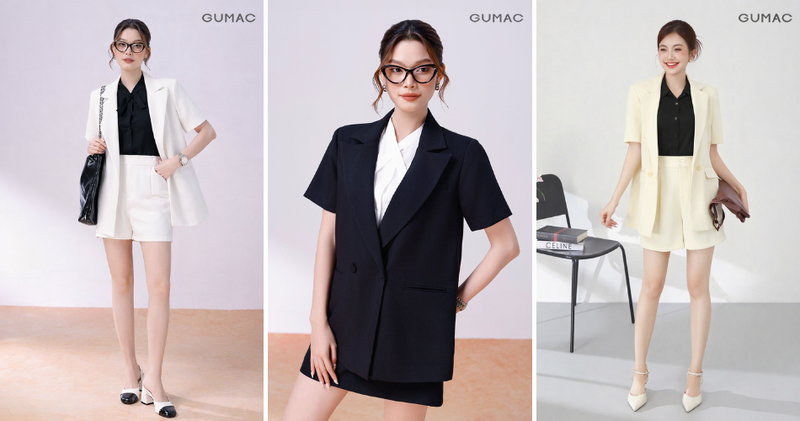 Áo vest dáng dài phối quần short phá cách, cá tính.