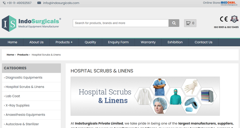 Indo Surgicals specializing in safe and protective medical clothing