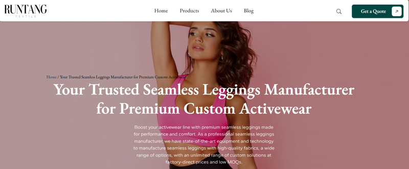 Runtang Textile focuses heavily on seamless leggings with excellent stretch and comfort.