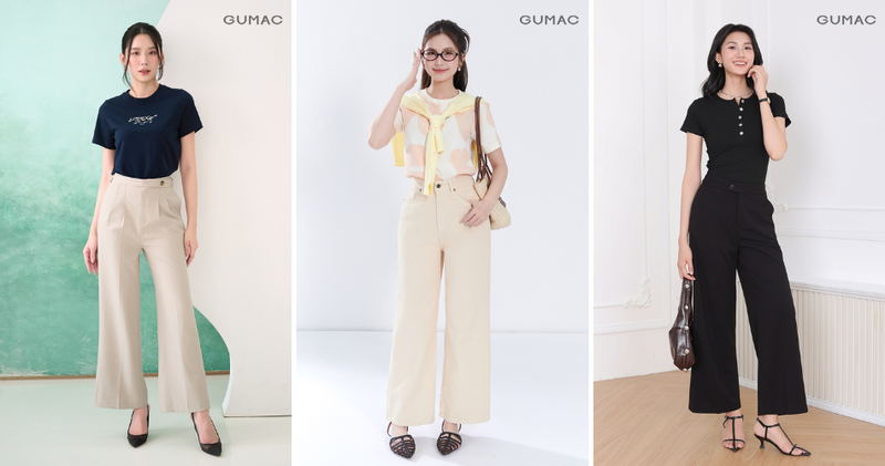 Sự kết hợp kinh điển và chưa bao giờ lỗi mốt chính là áo thun và quần ống suông.