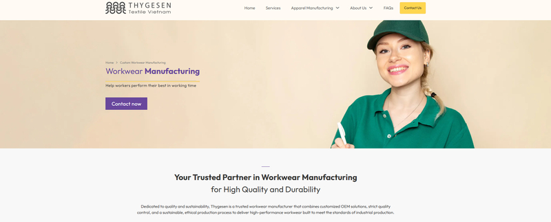 With a strong focus on innovation and quality, Thygesen Textile Vietnam delivers fully customized workwear solutions designed to enhance comfort, durability, and workplace performance across demanding industrial environments