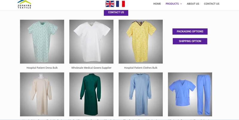 Zephyr Textile generally operates on wholesale and bulk production, making it well-suited for large-scale healthcare apparel supply